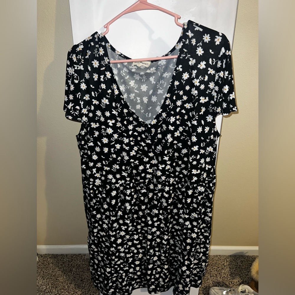 Floral black dress